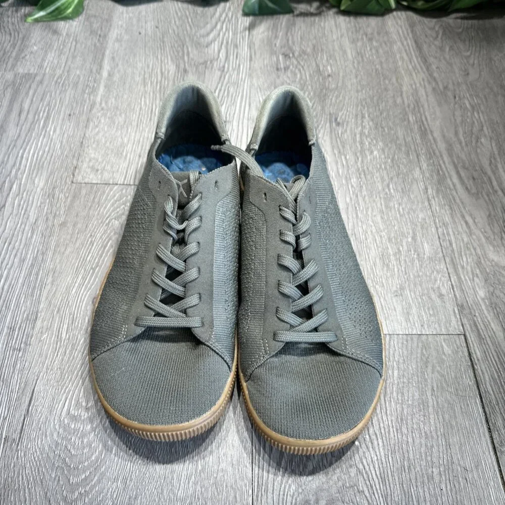 Men's Athletic Sneakers in Olive Gray with Gum Sole
